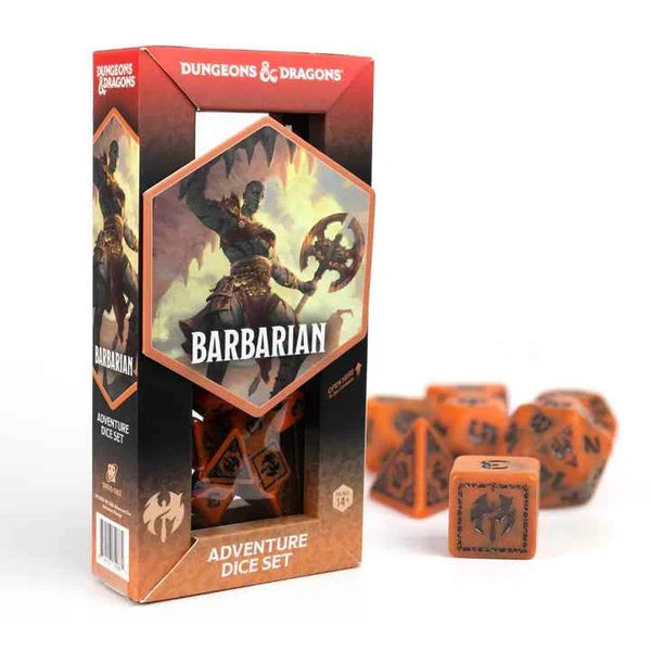 D&D Adventure Dice Set: Barbarian Orange