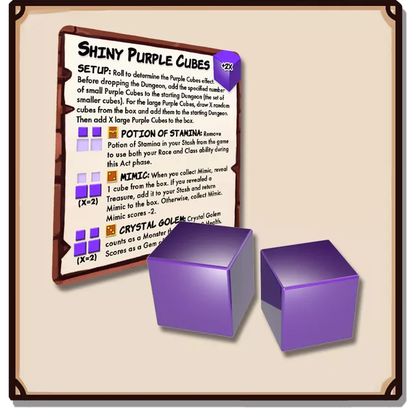 Dungeon Drop: Shiny Purple Cubes mini expansion