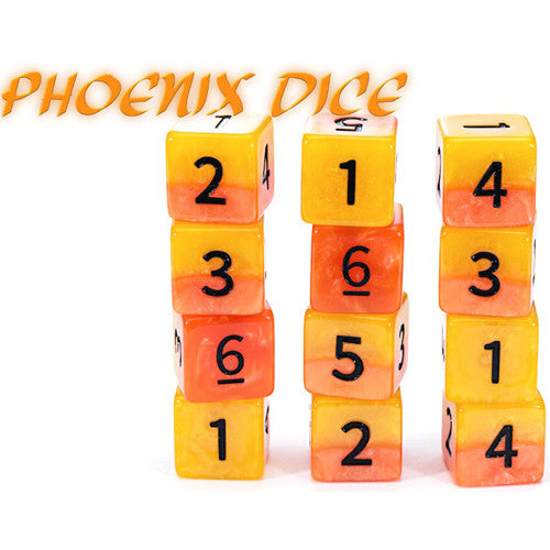 Halfsies Dice: Phoenix (12d6 Dice Set)