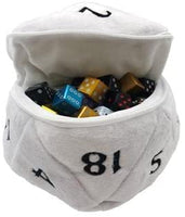 D20 Plush DICE Bag - White