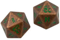 Heavy Metal Feywild Copper and Green D20 Dice Set