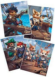 Take The Gold - A Game of Pirate Cats vs. Officer Corgis for 2-6+ Players, Ages 9+