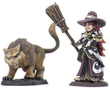 WizKids Wardlings Painted RPG Figures: Girl Witch & Witch's Cat (WK73788)