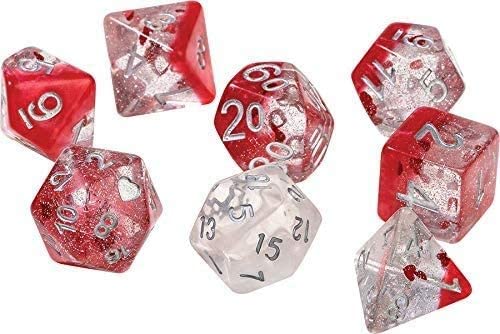 Hearts Set of 7 RPG Dice