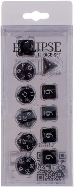 Eclipse 11 Dice Set: Jet Black