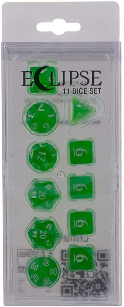 Eclipse 11 Dice Set: Lime Green