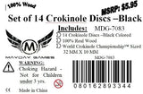 14 Crokinole Discs, Black