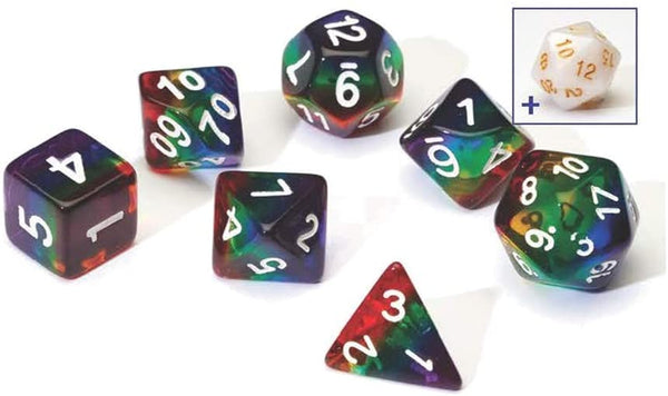 Sirius a Dice Rainbow Translucent Resin Dice Set, Game