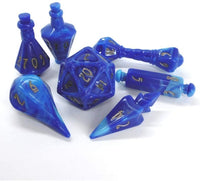 PolyHero Dice: Wizard 7 dice Set: Lapis Lazuli/Gold