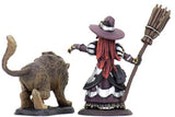 WizKids Wardlings Painted RPG Figures: Girl Witch & Witch's Cat (WK73788)