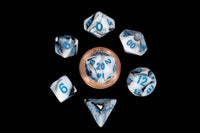 Metallic Dice Games 7-Set Mini: MBL w/BU Numbers