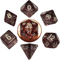 Ethereal Black 10mm Mini Polyhedral Dice Set