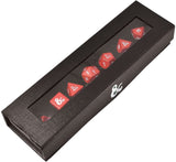 Heavy Metal Red and White RPG Dice Set for Dungeons & Dragons