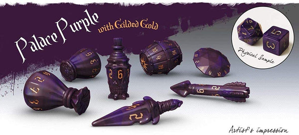PolyHero Dice: Rogue: 7-Dice Set: Palace Purple