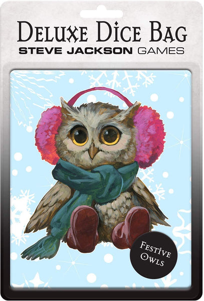 Steve Jackson Games Deluxe Dice Bag Festive Owls