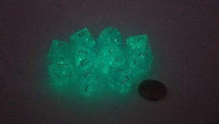 Chessex Luminary D10 Glow in The Dark Dice Set Sky with Silver
