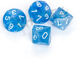 Borealis Sky Blue/White Luminary Set of Ten d10s