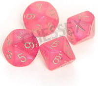 Borealis Pink/Silver Luminary Set of Ten d10s