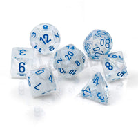 Chessex 7-Die Set - Borealis Icicle-Light Blue with Luminary