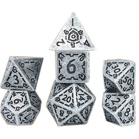 RPG Dice Set (7): Illusory Metal - Silver