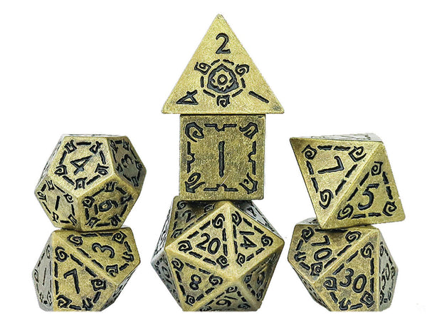 RPG Dice Set (7): Illusory Metal - Gold